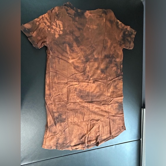 Women’s Small Tie Dye T Shirt Humor Brown Black Grunge Boho Streetwear Artsy - Picture 6 of 11